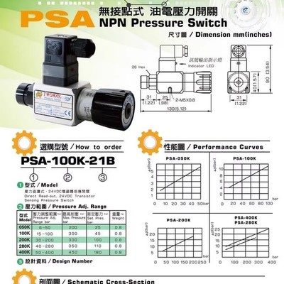 1 pc. New TWOWAY Pressure Switch Relay PSA-100K-21B *kk