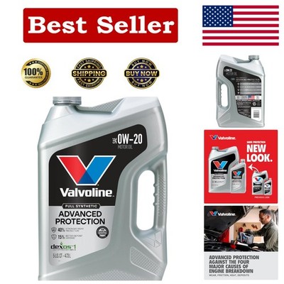 5 Quart Advanced Full Synthetic Engine Oil 0W-20 - Clean & Efficient Performance