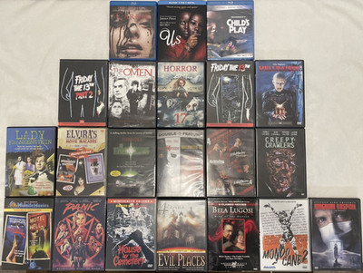 BLU-RAY / DVD HORROR LOT ELM STREET CHILD'S PLAY MOTEL HELL MONDOCANE HALLOWEEN