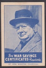 C1925  CANADIAN OVERSEAS ISSUE TABACCO CARD RT. HON. WINSTON  CHURCHILL