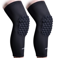 COOLOMG Basketball Knee Pads Youth Kids Adult Football Small, New Black