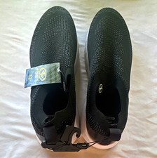 Athletic Works Men  s Slip-On Memory Foam Low Top Sneakers Black/White