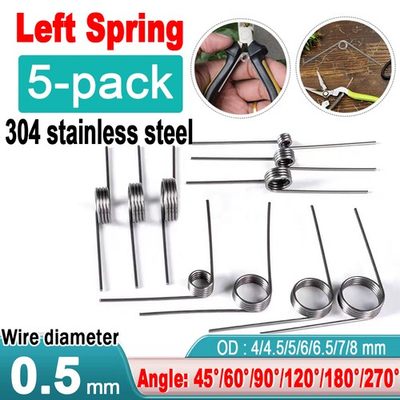 #ad Torsion Spring Stainless Steel Rebound Spring Pressure Twisting Clamp Wire 0.5mm $10.28