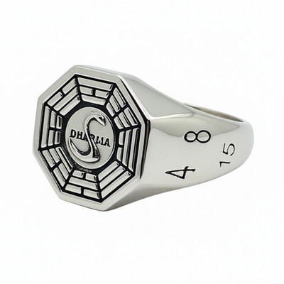 LOST DHARMA RING TV SHOW SERIE - 925 SILBER