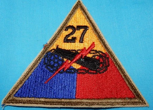 WW2 ERA 27th ARMORED DIVISION PATCH US MILITARY BADGE UNITED STATES WORLD WAR II