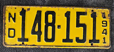 North Dakota Vintage License Plate 148-151 1941/1949