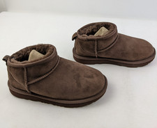 UGG Classic Ultra Mini Boots Womens Size 4 Brown Booties Soft Sheepskin
