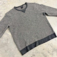 J.Crew Men's 100 Lambs Wool Knit Grey Crewneck /Pullover/Sweater   Size Large