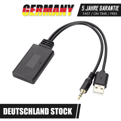 Empfängeradapter USB 3,5 mm Klinke Stereo Audio für Auto AUX Bluetooth 5.0