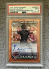 2024 Topps Chrome - Elly De La Cruz Orange Wave /25 Rookie Auto - PSA 9