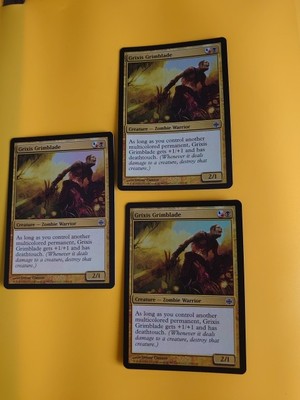 Grixis Grimblade x3 Zombie Krieger Alara Reborn. Magic the Gathering FOIL 3 Karten