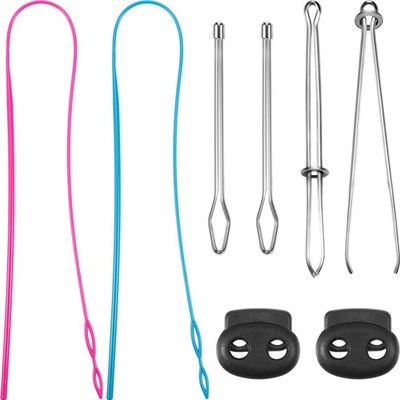 8 Pcs Drawstring Threader Tool Set, 2 Flexible Plastic Drawstring Replacement...
