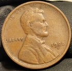 1920 S 1C BN Lincoln Wheat Penny Cent! Better Obverse!