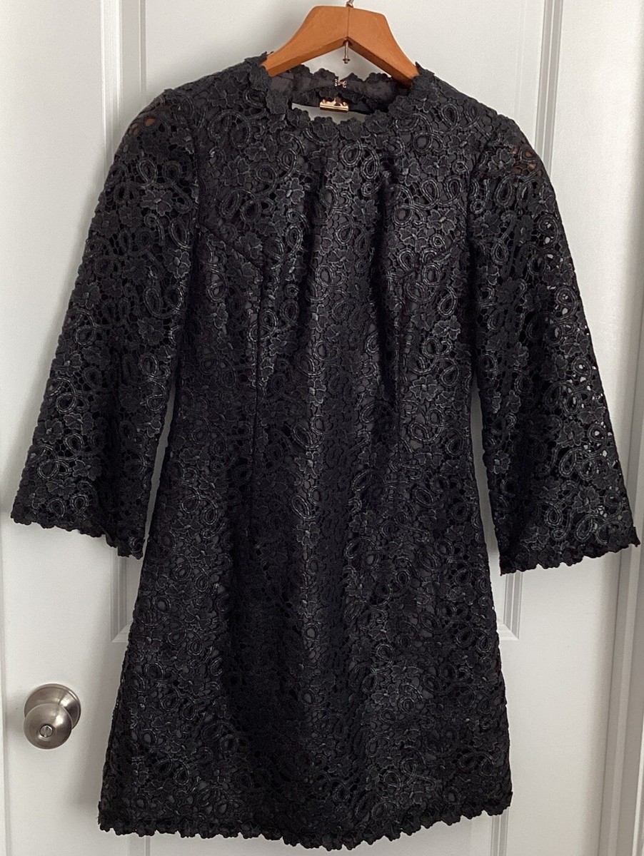 kate spade black lace dress Kate Spade Outlet Lace Trim Satin Slip Dress, Black