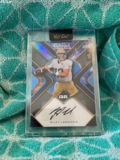 2024 Wild Card Auto Mania 1/1 Rookie Auto Purple Holo Prizm Riley Leonard Sealed