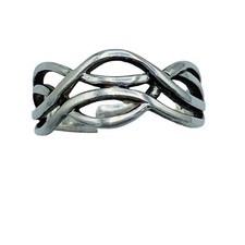 Vintage Sterling Silver Swirl Knot Ring Size 6.75 Solid Beautiful