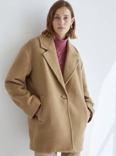 Aritzia Wilfred The Only Coat In Burnt Cedar Handcrafted Wool Cashmere Italy 2 M