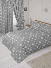SET HOUSSE DE COUETTE JUNIOR ÉTOILES GRIS BLANC ENSEMBLE DE LITERIE FUNKY POLYCOTON LUXE