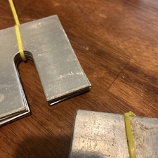 4x4" Metal Slotted Shims Horseshoe 6 Pieces 1/8" & 1/16"Thick Slot 3/4x2.5" Appr