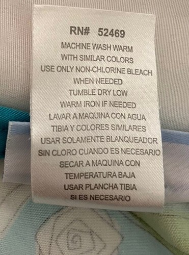 SB Scrub Top Women's Small Blue Purple Pink daisy floral Mock Wrap Pullover - Picture 12 of 12