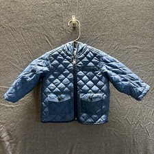 Old Navy Toddler Boy blue Hooded Puffer With Fleece Jacket Size 2-T