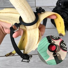 O-Ring Open Mouth Gag Full Silicone Stuffed Slave Oral Harness BDSM Couples Game