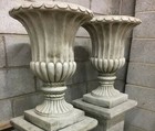 Large Garden Stone Georgian Style Urns Planters, Garde stone ornaments solid cos