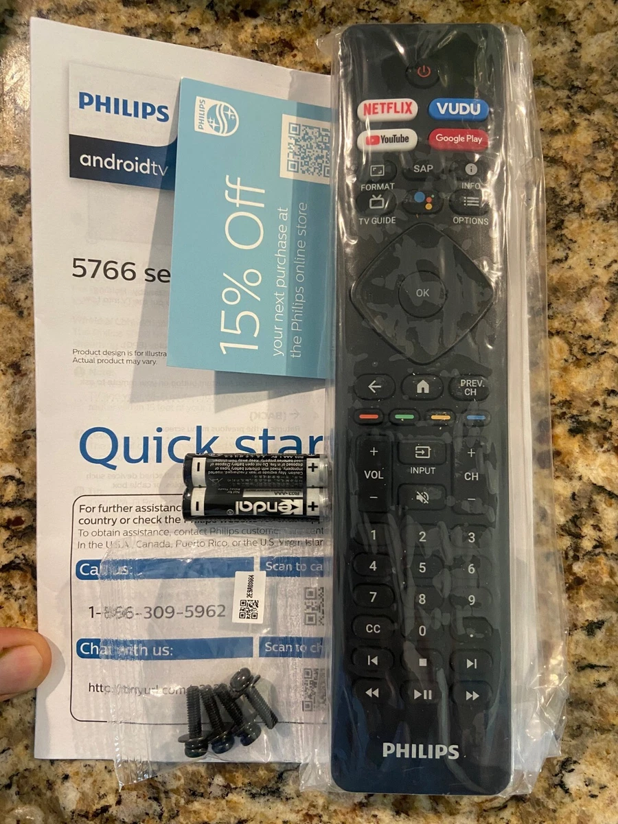NEW Philips Urmt47cnd002 TV Remote Control.W/ 5766 Manual.