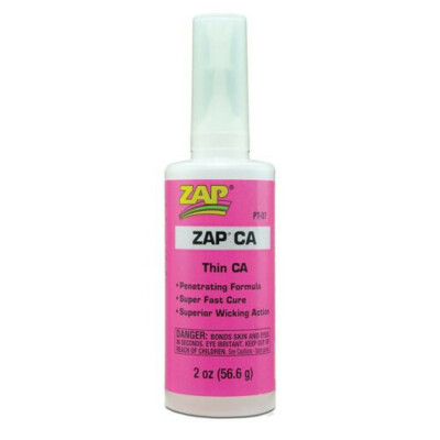 Robart Mfg Inc Part # 547-428 ZAP/CA Super-Thin Instant Adhesive -- 2oz 59.1mL