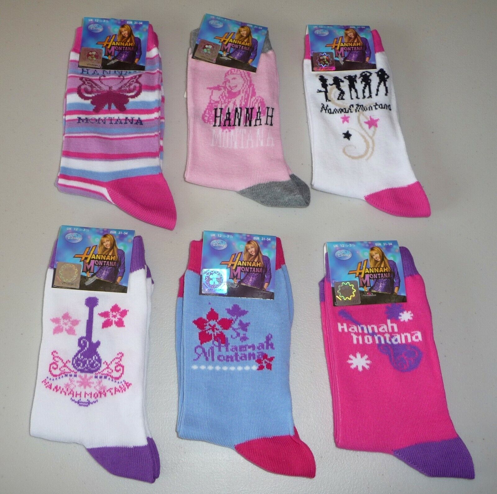 Hannah Montana-Unisex Socks Roxo, Impressão Digital 360 °, Engraçado,  Adulto, Adolescente, Juventude, Homens, Mulheres, Presente