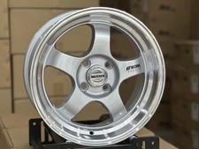 New 15x7 Js Work Meister S1 4 Wheel 4x100 Fit Honda Toyota Kia Mazda Silver