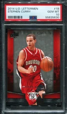 PSA 10 GEM MINT 2014 UD LETTERMEN STEPHEN CURRY #18 WARRIORS 35630 B134