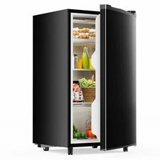 3.2 Cu.Ft Mini Fridge w/ Freezer,Single Door Small Fridge,Adjustable Thermostat