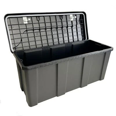 AB TOOLS Trailer Truck Plastic Lockable Tool Box Chest Locker Storage 29.5” x 11.5” x 14”