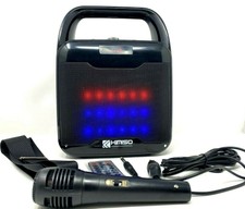 lexibook portable bluetooth speaker with microphone and led lights