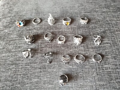 LOLIAS 12-teiliges Vintage Frosch offene Ringe Set Knöchel Stapelring Schlangenkralle...