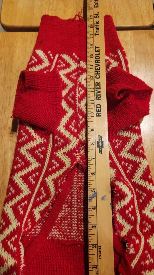 Suéter Top Paw Adirondack Chevron Perro Talla Grande Rojo Amarillo 💗 Foto 2 de 4