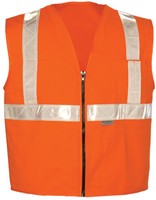 Ok-1 395 Zipper Style Orange Vest - White Trim 5x-large 5xl (60 +) on sale Ok-1 395 Zipper Style Orange Vest - White Trim 5x-large 5xl (60 +) on sale