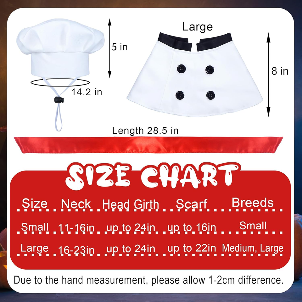 Dog Halloween Costumes, Dog Chef Costume Dog Chef Hat Dog Chef Clothes