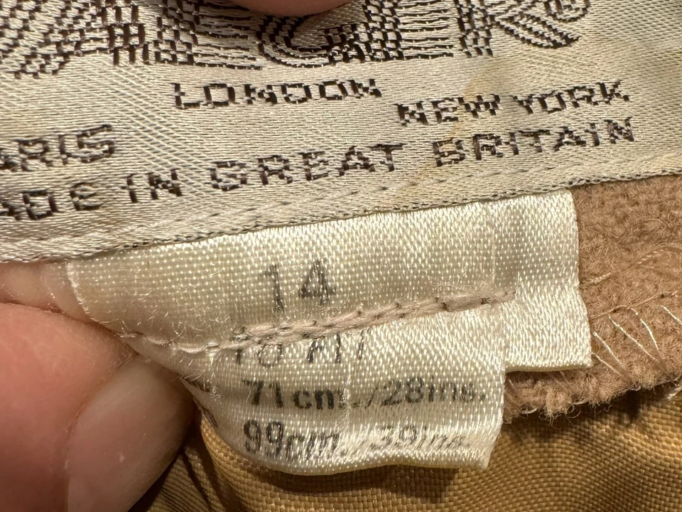 Maxi Falda Vintage Línea A Lana Camelhair Jaeger Marrón Tostado 14 Foto 4 de 4