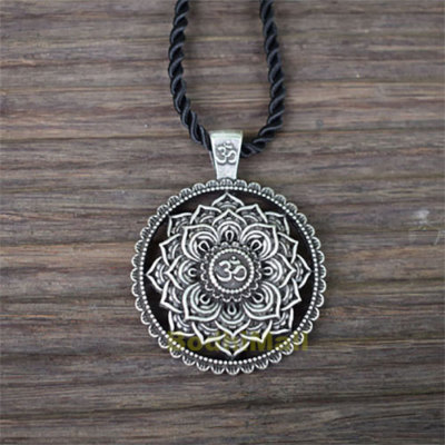 Mandala Flower Yoga Chakra Pendant Necklace