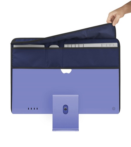 Case Dustproof PU Leather Display Cover Back Pocket For Apple 24 Inch IMac - Photo 3/11