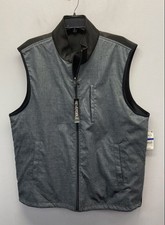 Alfani Men's Vest Gray Black NWT Reversible Full Zip Stretch Size XL