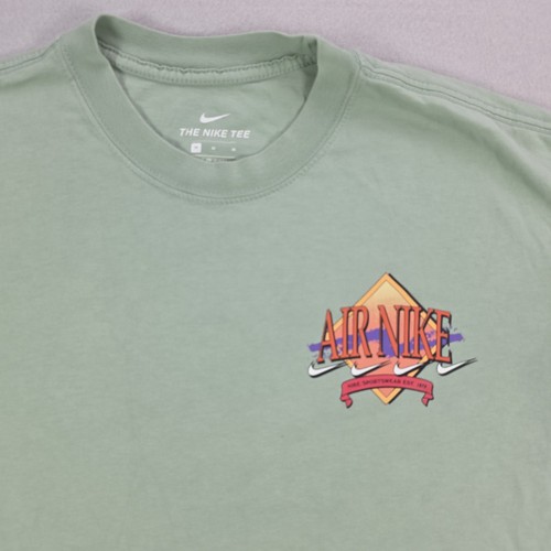Nike Air Shirt Mens Medium Mint Green DNA Big Logo Retro Surfer 80s READ TORN - Picture 7 of 13