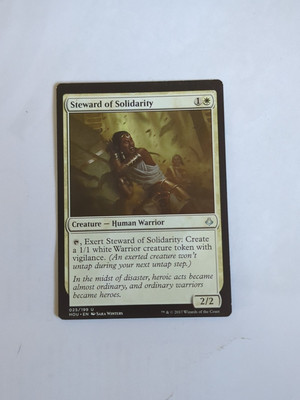 MISPRINT | MISCUT MTG Steward of Solidarity  Magic Hour of Devastation