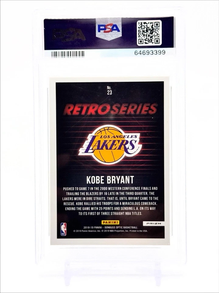 2018-19 Panini Donruss Optic Retro Series Kobe Bryant #23 Fast Break Holo Prizm - Image 2 of 2