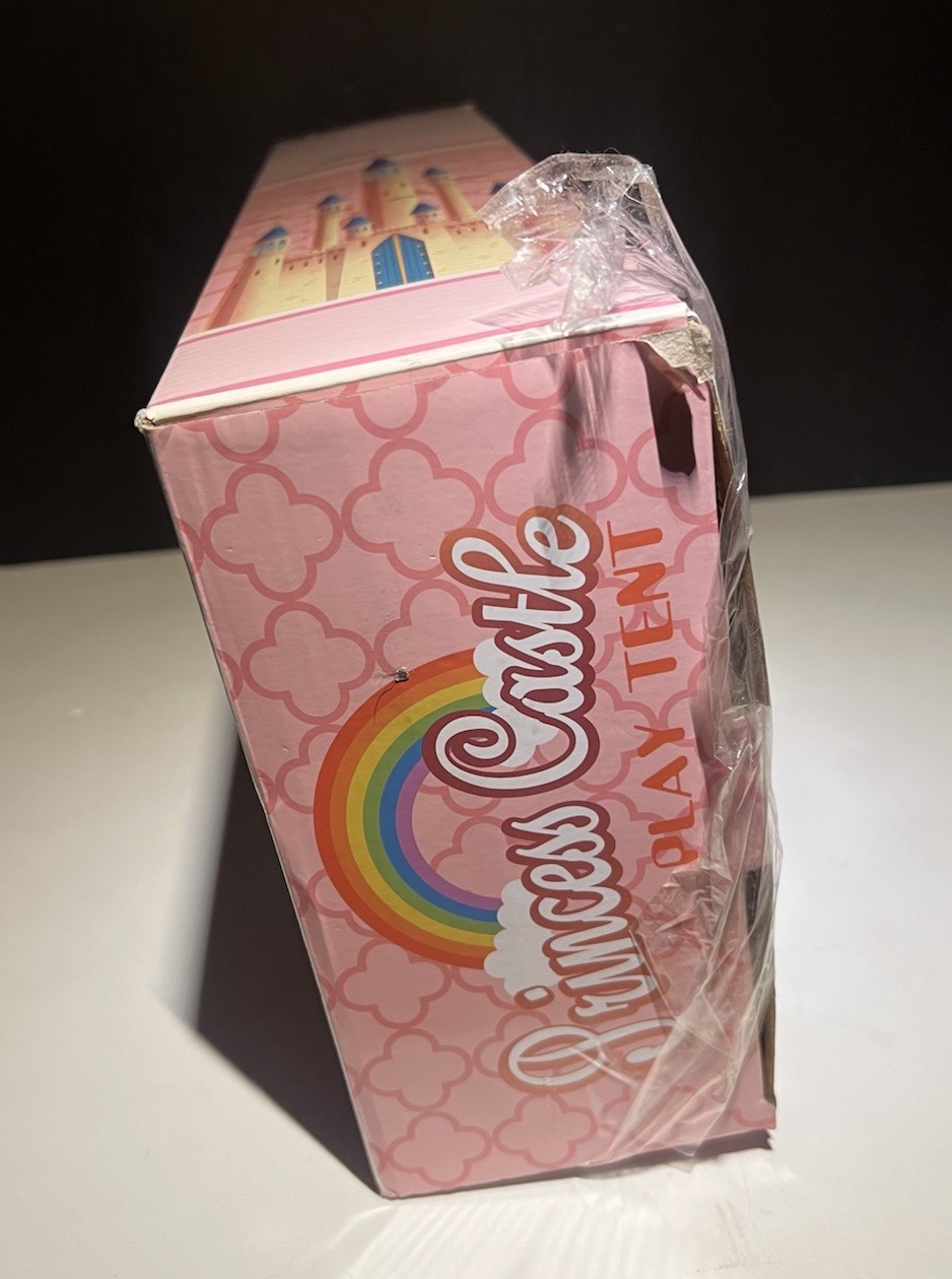 Princess Castle Play Tent for Girls with LED Lights Playhouse 55"x53"