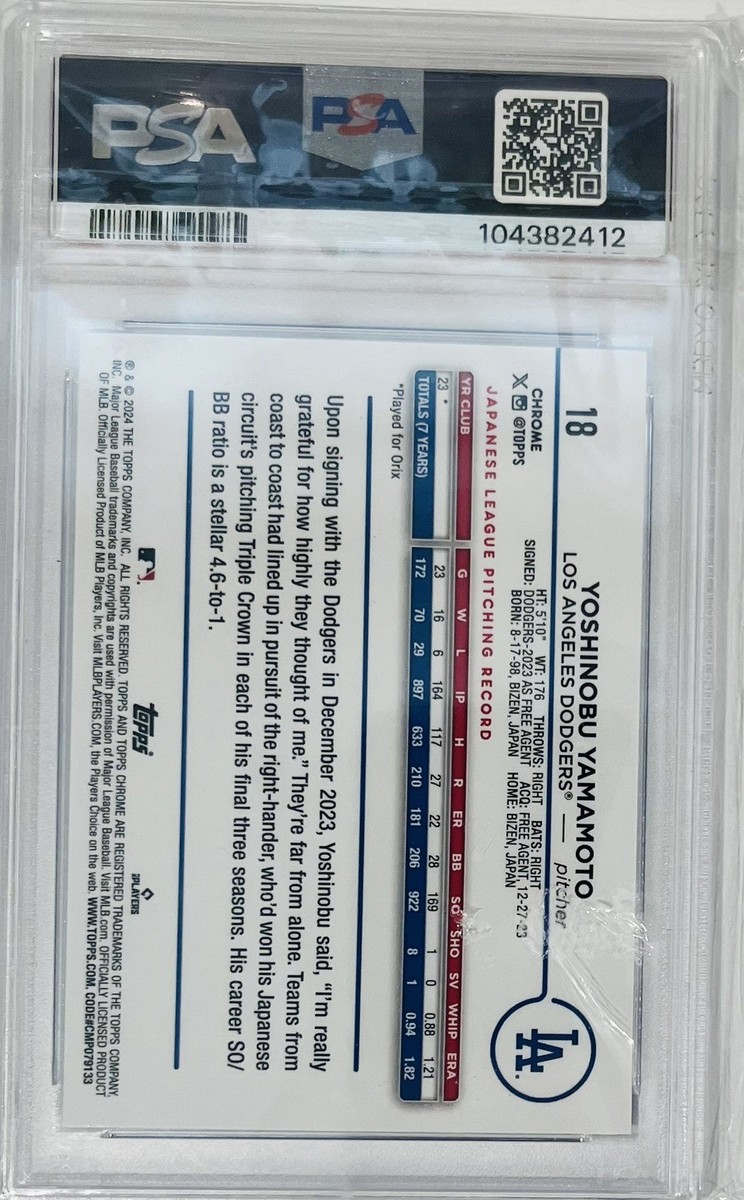 2024 Topps Chrome Logofractor Edition - Yoshinobu Yamamoto #18