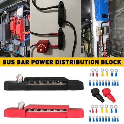 2Pc 12 Bus Way Bar Terminal Block DC 48V 180A Power Car Distribution Boat Marine