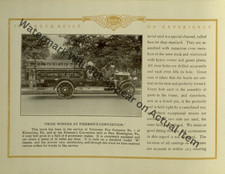 Lange Motor Trucks Kittanning Pa Fire Truck Brochure Photograph Print 8.5x11"